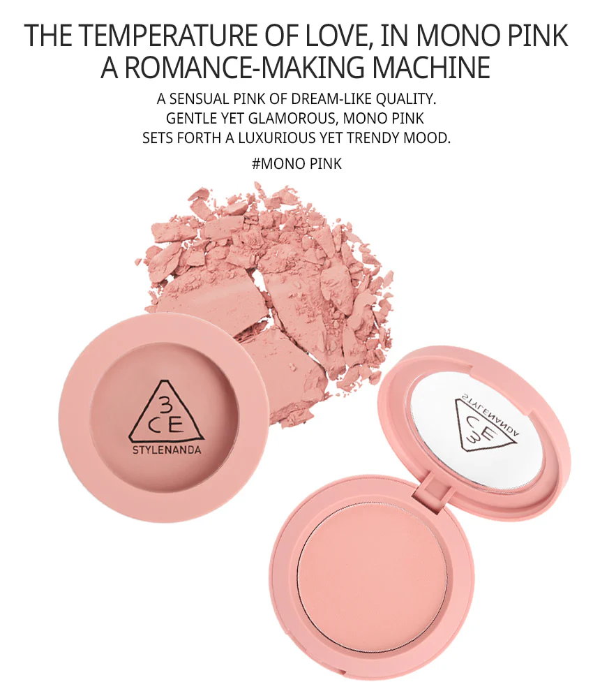 3CE Stylenanda Face Blush #Mono Pink - Image 4