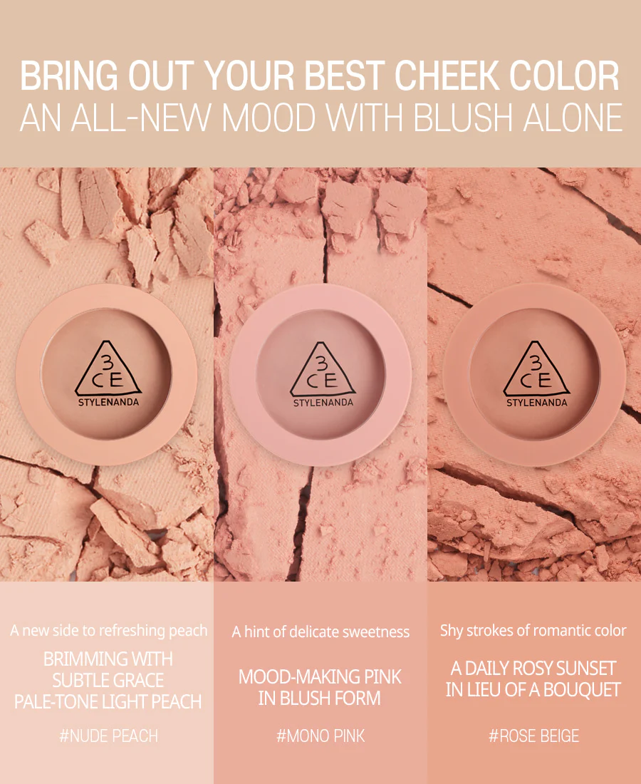 3CE Stylenanda Face Blush #Mono Pink - Image 6