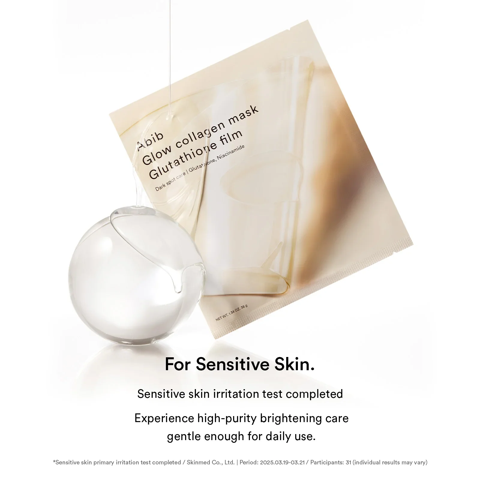 Abib Glow Collagen Mask Glutathione Film 1Pcs - Image 7