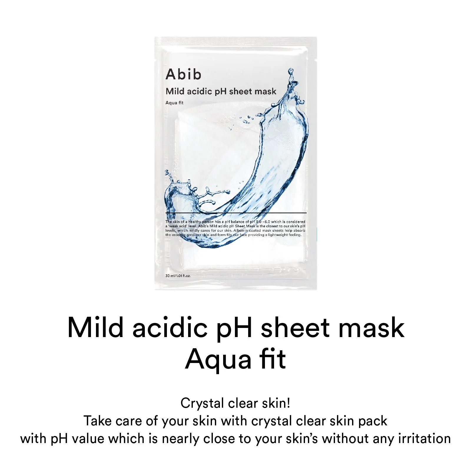 Abib Mild Acidic Ph Sheet Mask Aqua Fit 1Pcs - Image 3