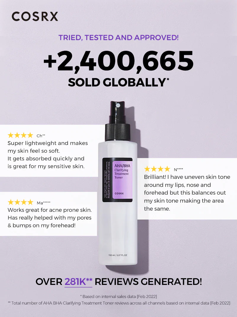 Cosrx AHA/BHA Clarifying Treatment Toner - Image 3