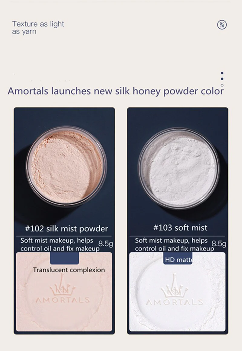 Amortals Extra Light Loose Clear Setting Foundation Powder 103 - Image 5