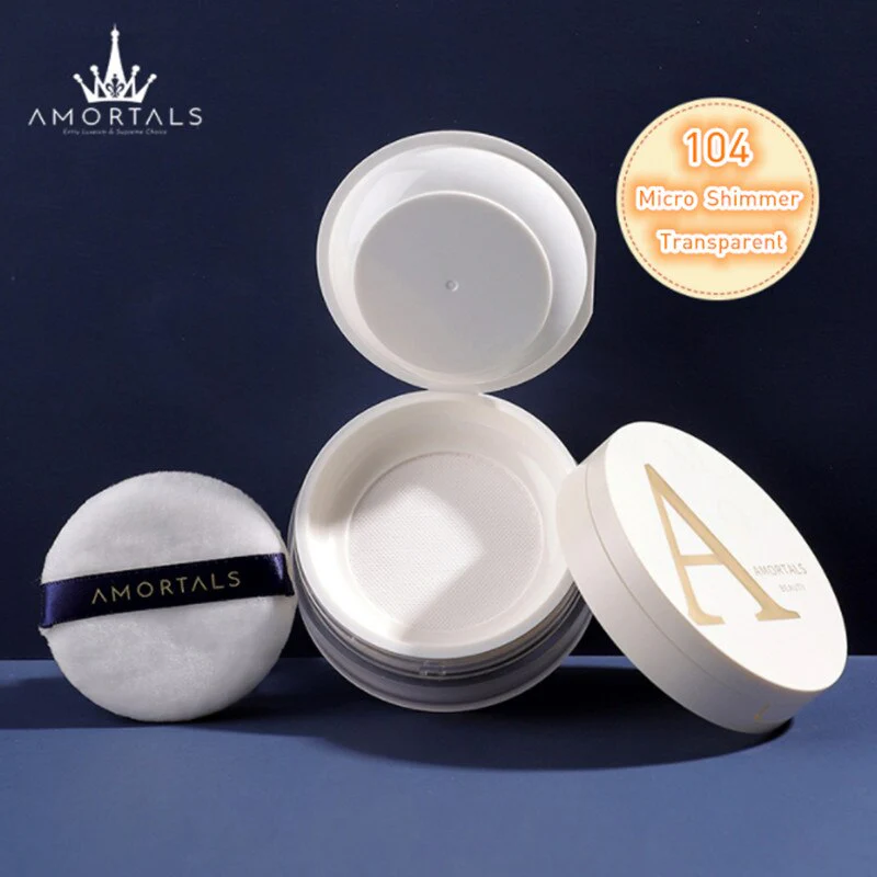 Amortals Extra Light Loose Clear Setting Foundation Powder Shimmer 104 - Image 3