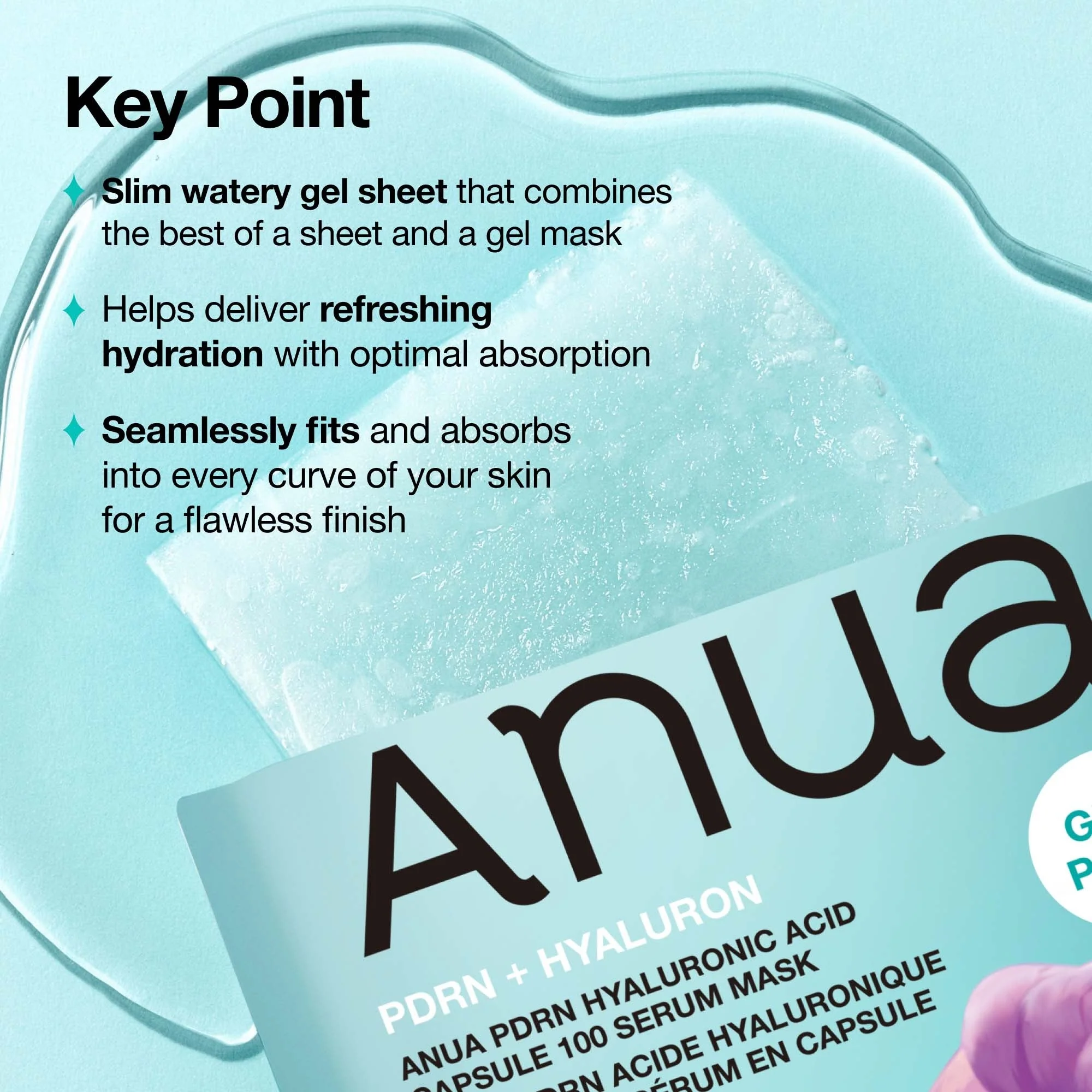 Anua X KDH Pdrn Hyaluronic Acid Capsule 100 Serum Mask 1Pc - Image 3