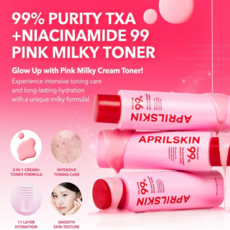 April Skin Txa Niacinamide Toning Shot 99 Milky Toner 150ml - Image 3