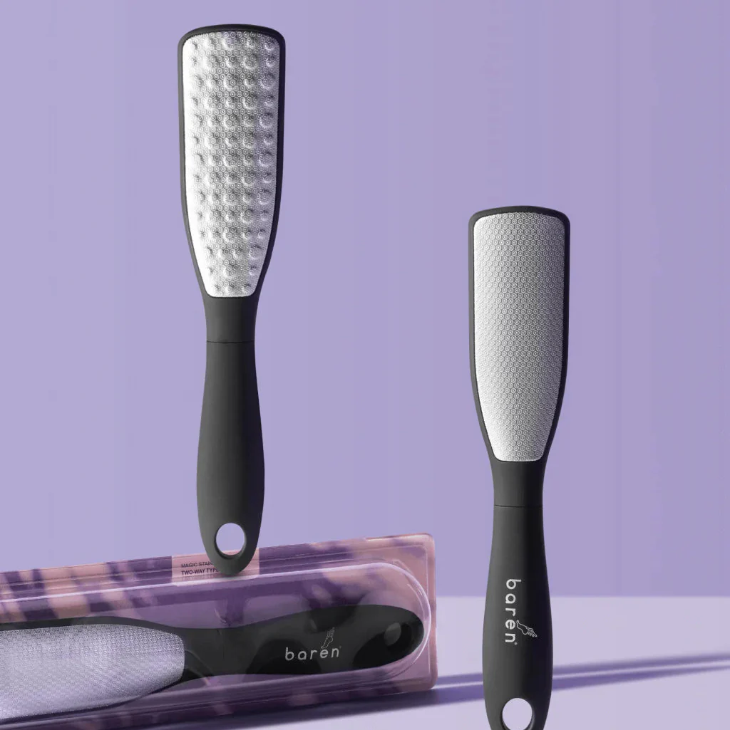 Baren Callus Remover Magic Professional Stainless Steel Double-Sided Foot File - Image 2