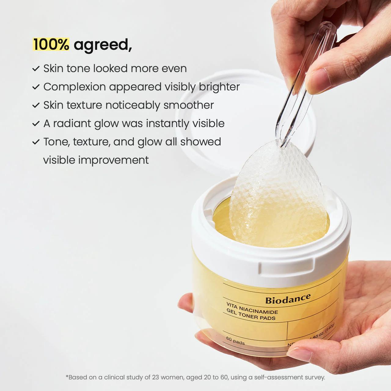 Biodance Vita Niacinamide Gel Toner Pads 60 Pads - Image 7