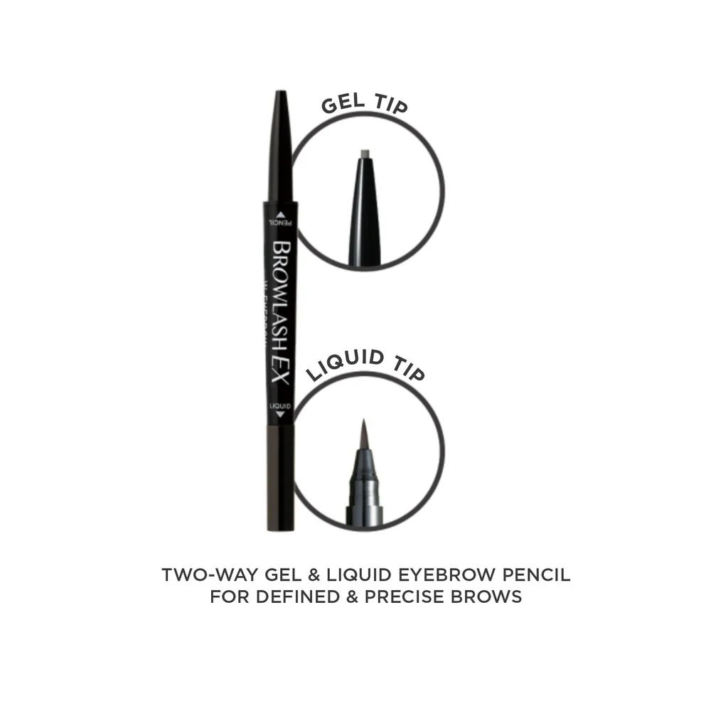 Browlash EX Water Strong W Eyebrow Pencil & Liquid Grayish Brown - Image 2