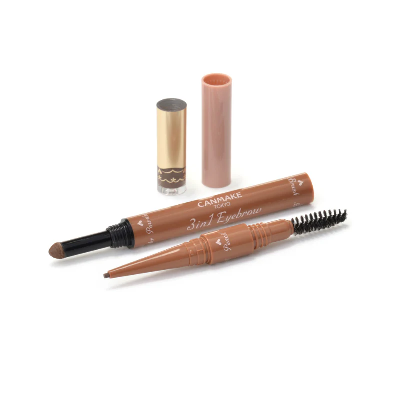 Canmake 3 in1 Eyebrow 04 Brown Beige - Image 4
