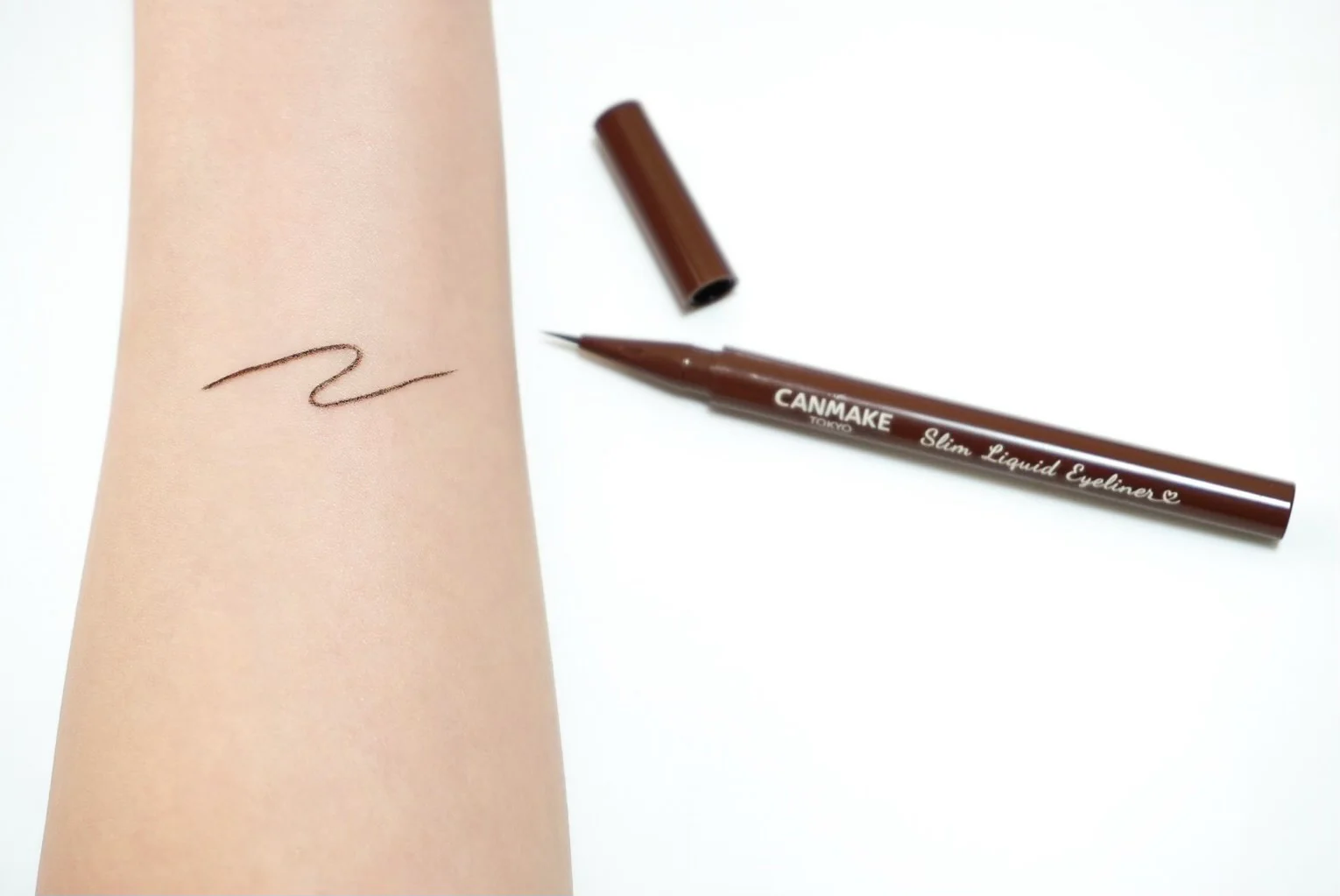 Canmake Slim Liquid Eyeliner 02 Brown - Image 3