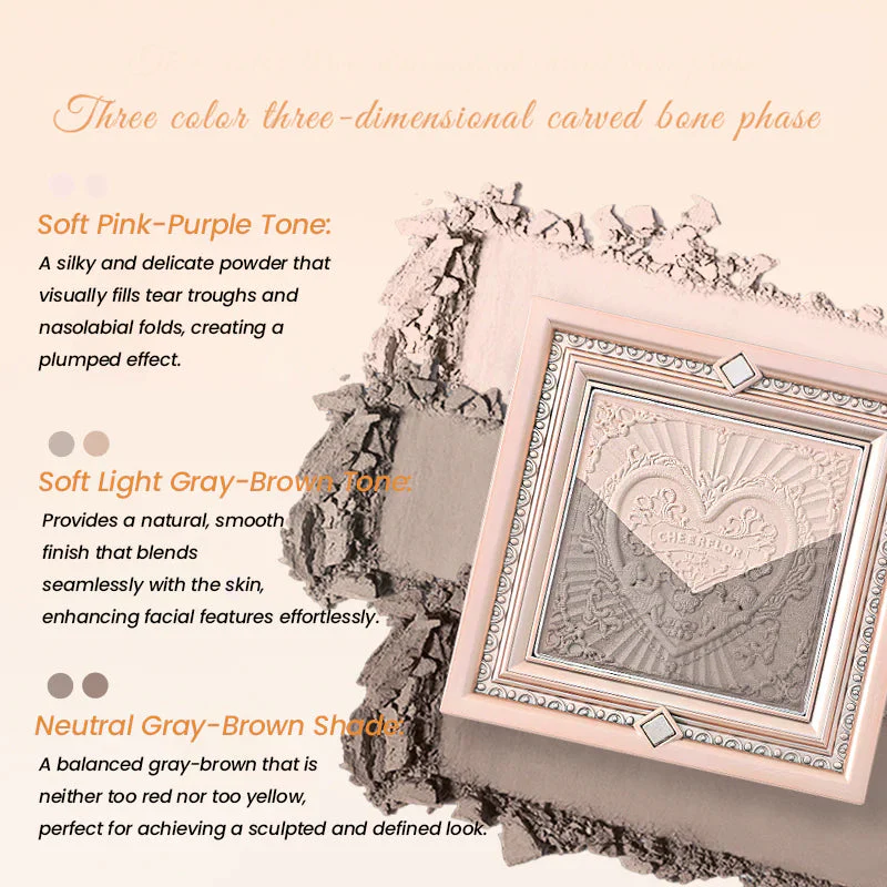 Cheerflor Brilliant Secret Series 3-Color Frame Contouring Palette - Image 2