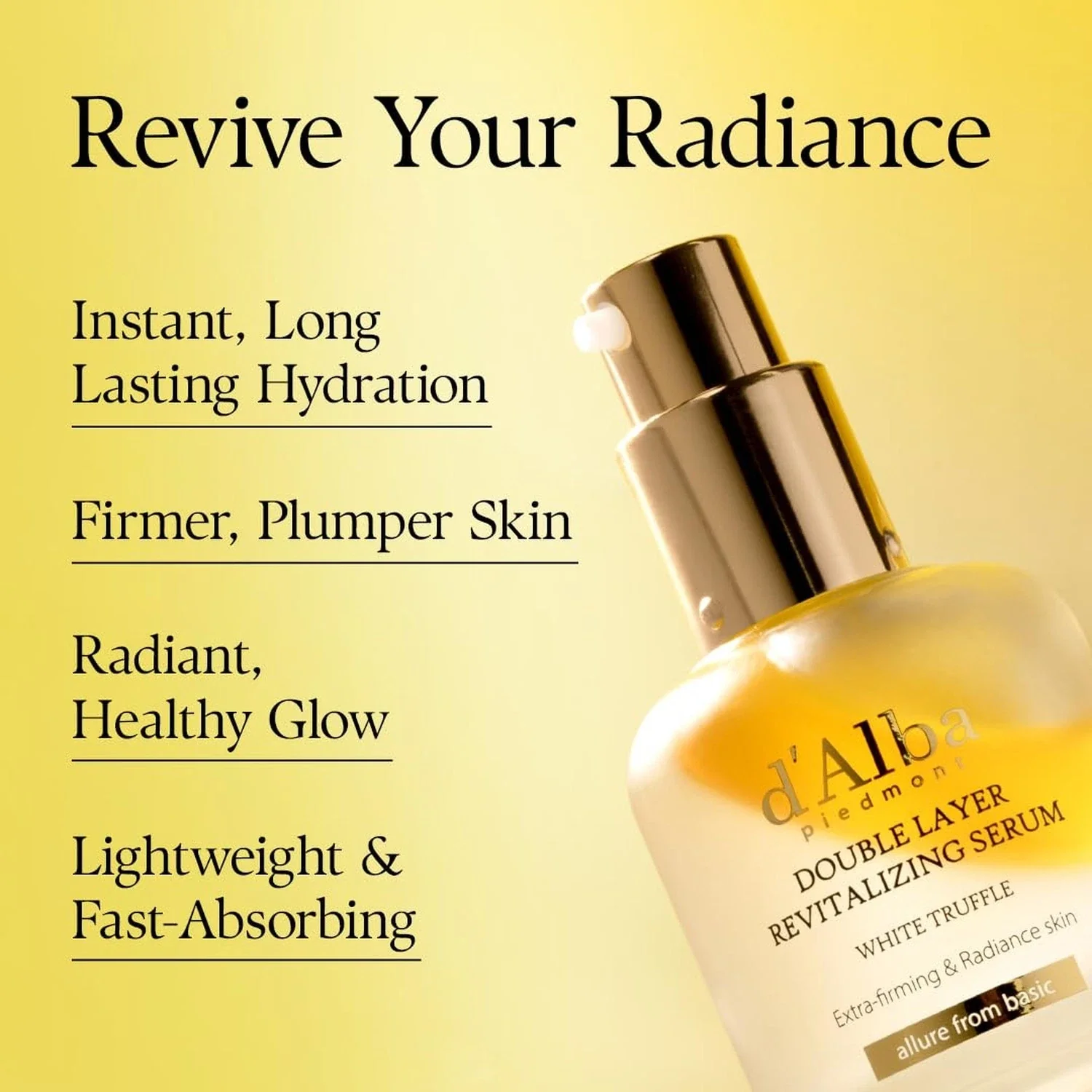 d'Alba White Truffle Double Layer Revitalizing Serum 50ml - Image 2