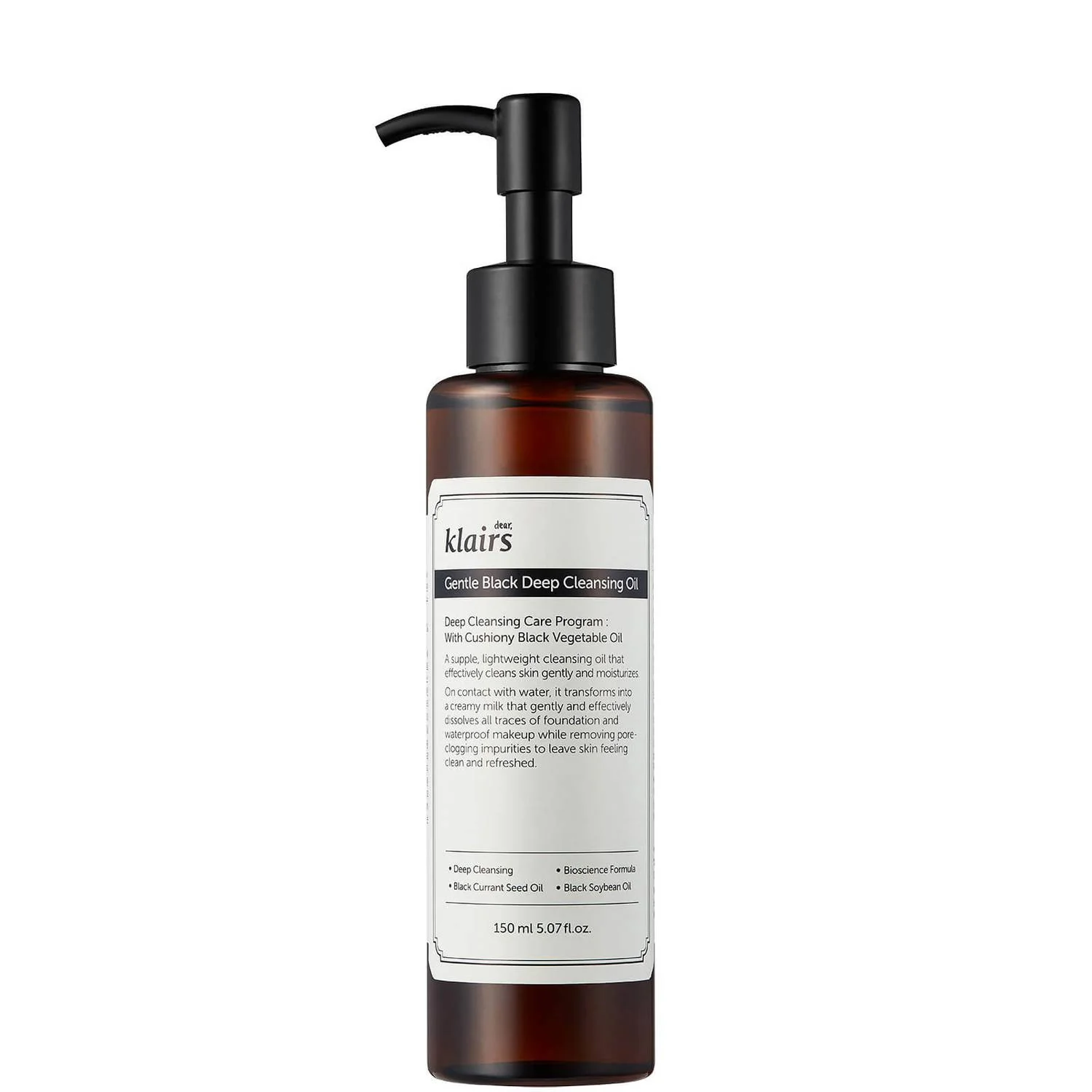 Dear Klairs Gentle Black Deep Cleansing Oil 150ml