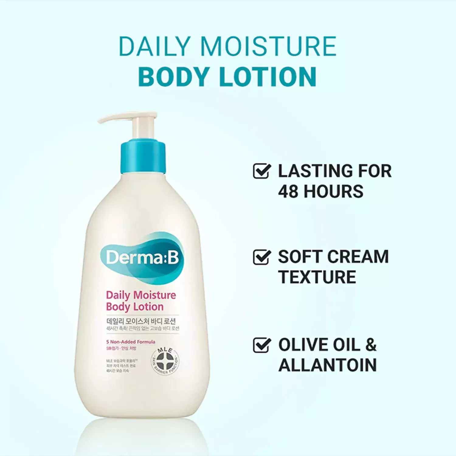Derma:B Daily Moisture Body Lotion 400ml - Image 6