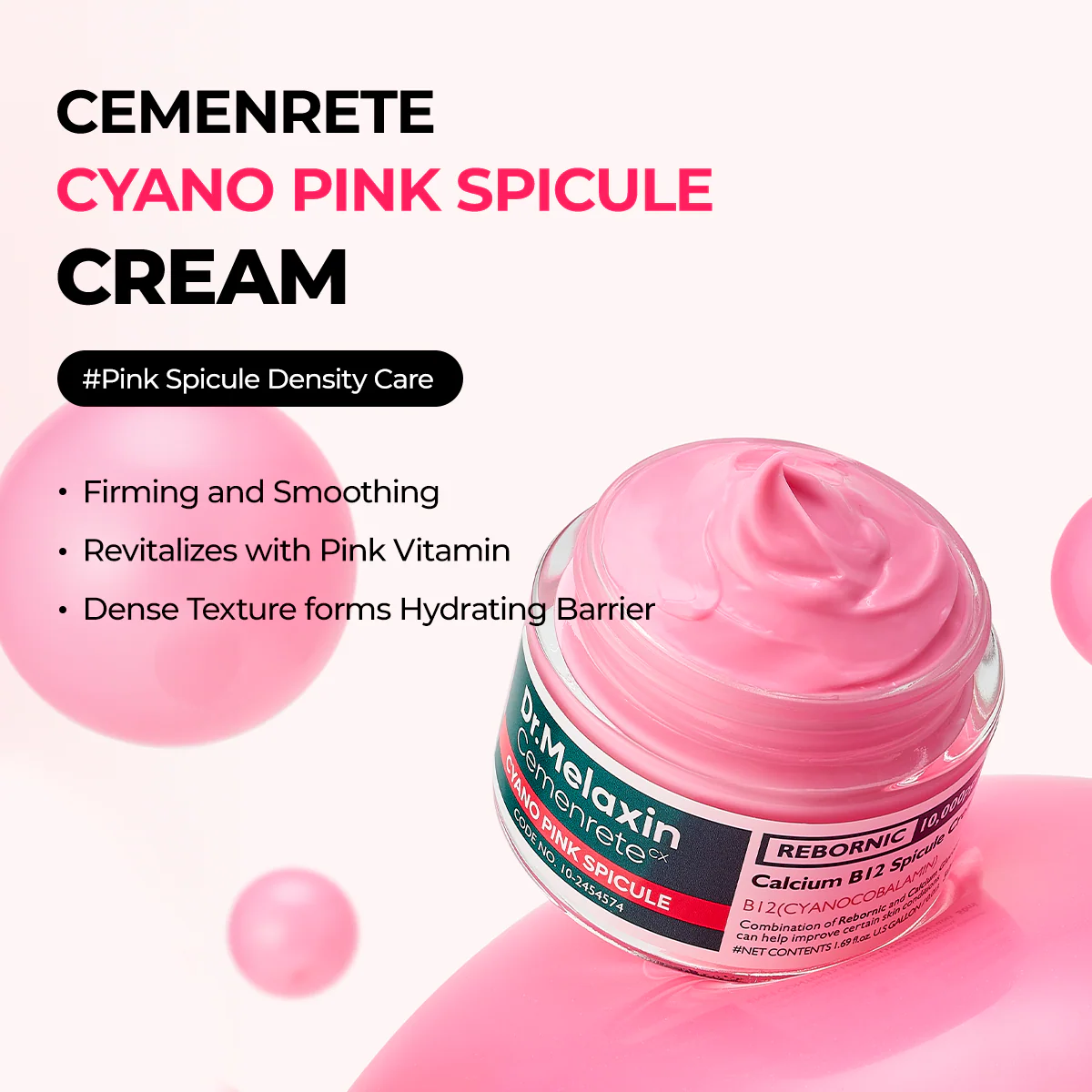 Dr.Melaxin Cemenrete Cyano Pink Spicule Cream 50ml - Image 4