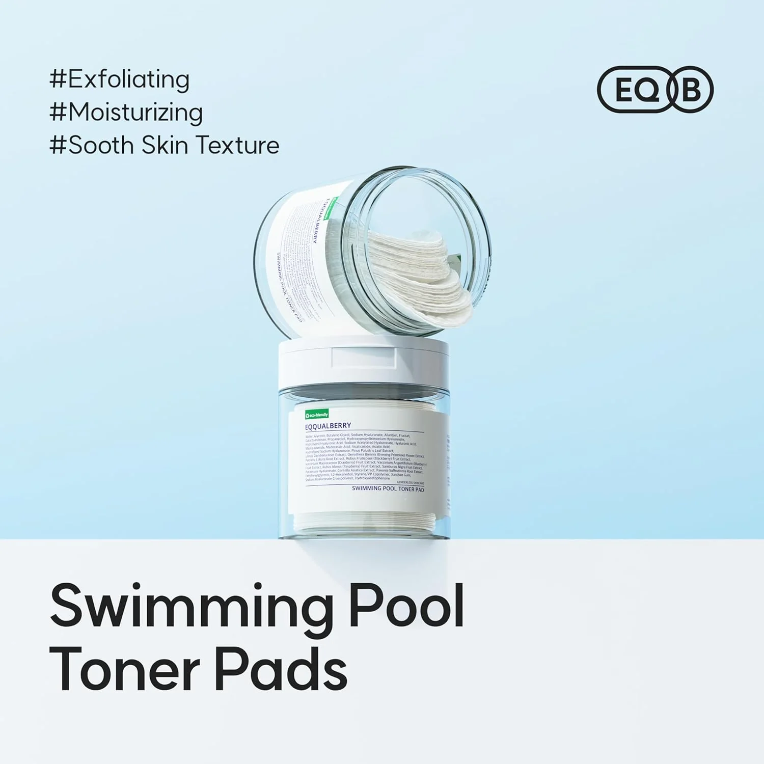 Eqqualberry Swimming Pool Toner Pads 220ml 70 Sheets - Image 3