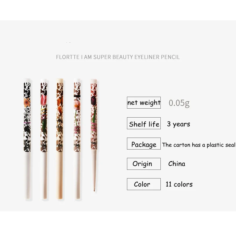 Flortte I Am Super Beauty Gel Eyeliner Pencil 0.05g - Image 5