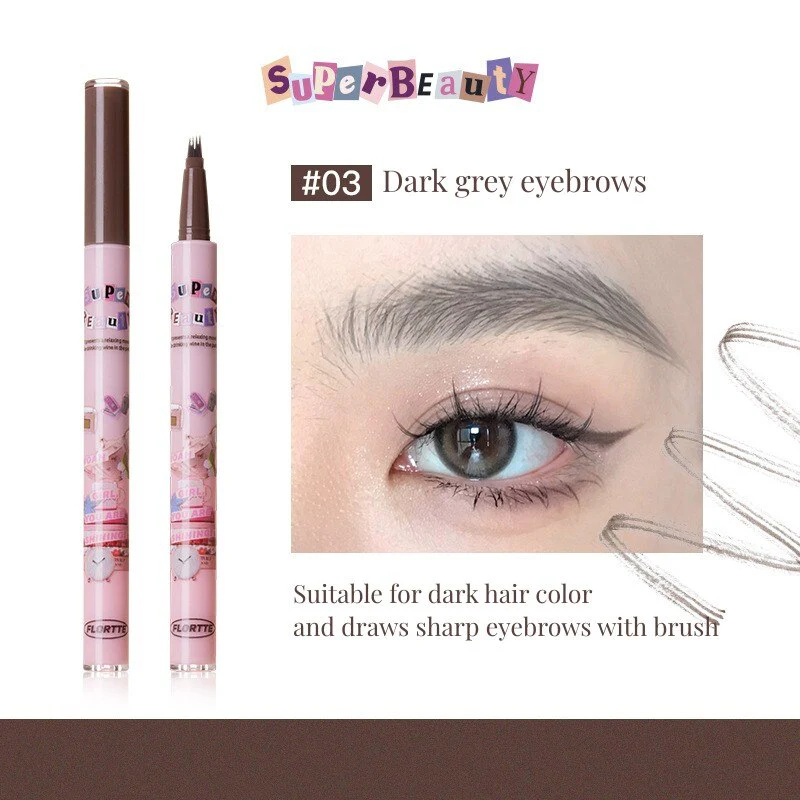 Flortte I Am Super Beauty Liquid Eyebrown Pen 0.5ml - Image 3
