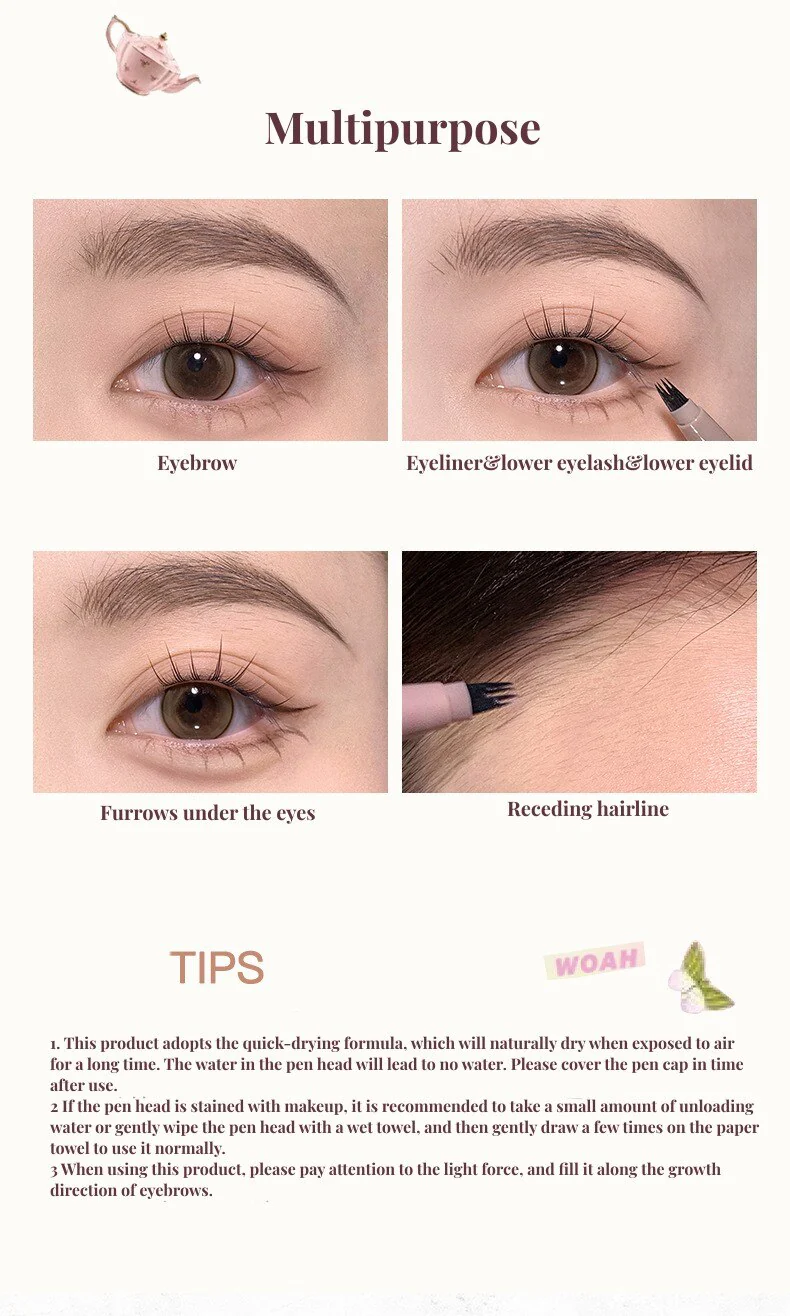 Flortte I Am Super Beauty Liquid Eyebrown Pen 0.5ml - Image 6