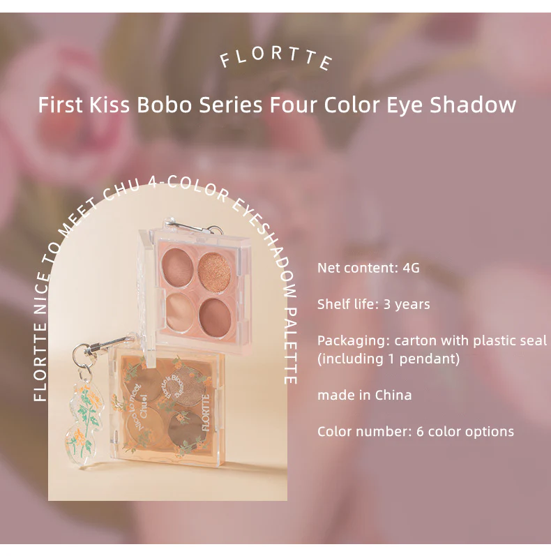 Flortte Nice to Meet Chu 4-color Eyeshadow Palette 4g - Image 5