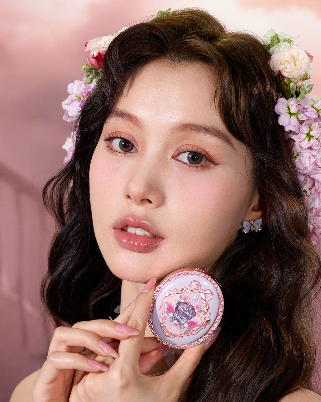 Flower Knows Midsummer Fairytales Collection Velvet Embossed Blush - Image 7