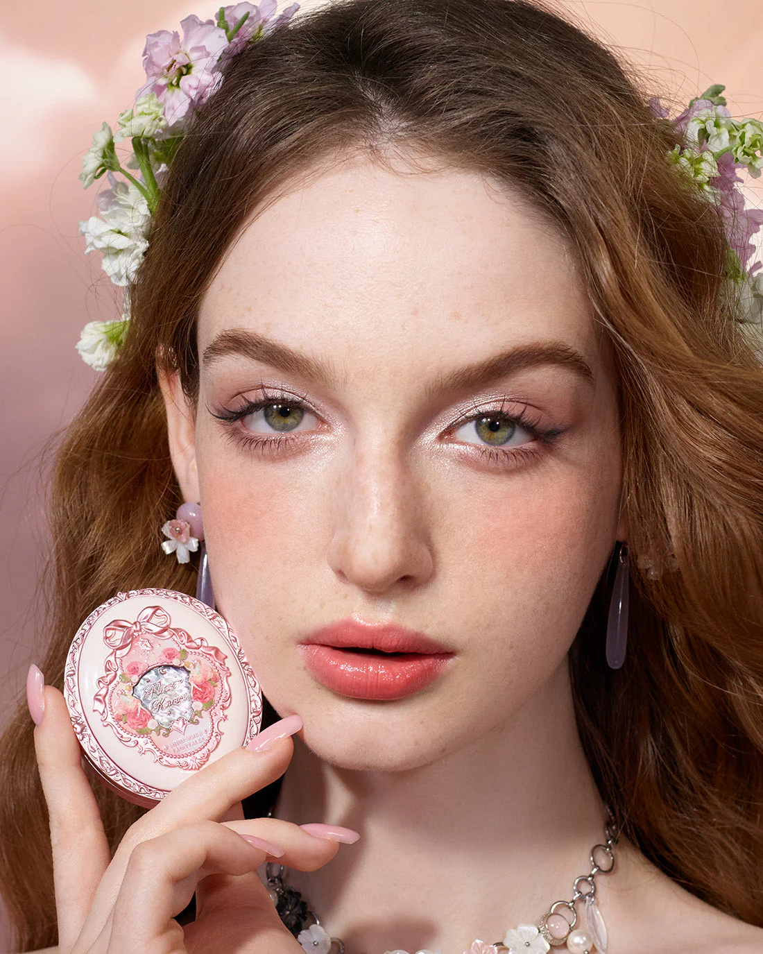 Flower Knows Midsummer Fairytales Collection Velvet Embossed Blush - Image 8