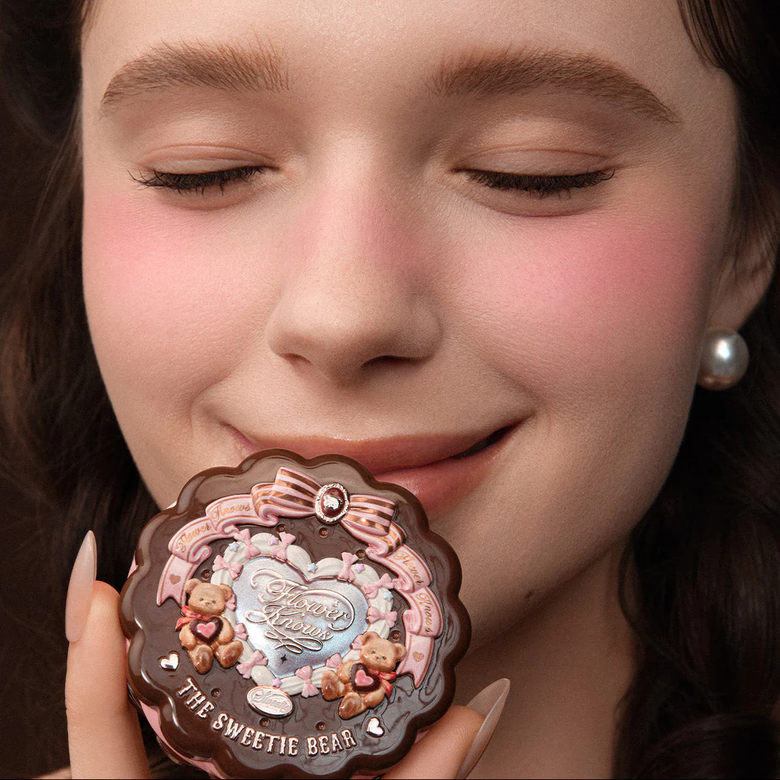Flower Knows The Sweetie Bear Collection Silk Satin Blush - Image 4