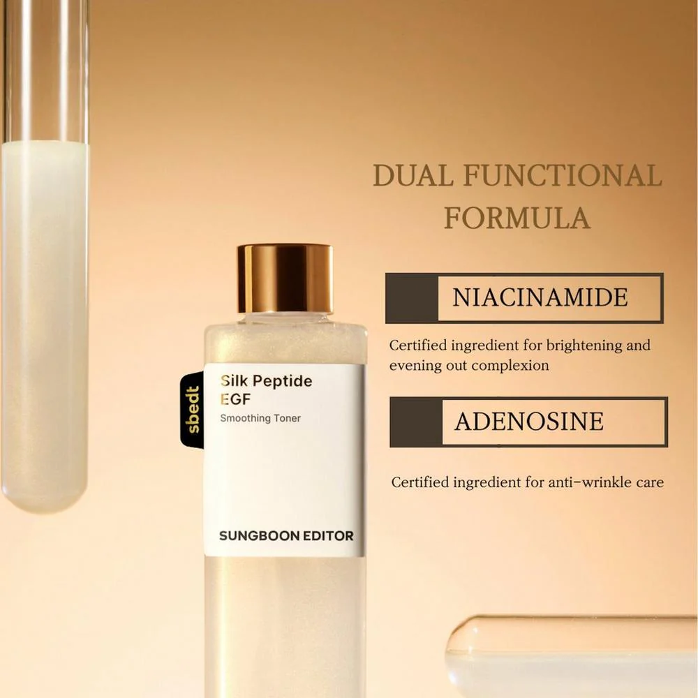 Sungboon Editor Silk Peptide EGF Intensive Smoothing Toner 300ml - Image 5