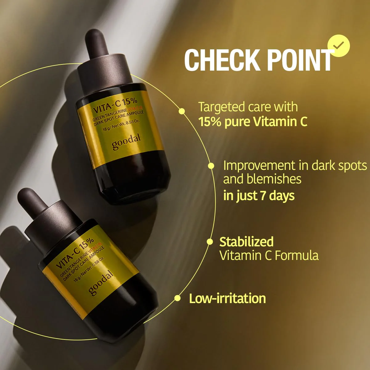 Goodal Green Tangerine Vita C 15 Dark Spot Care Ampoule 16g - Image 4