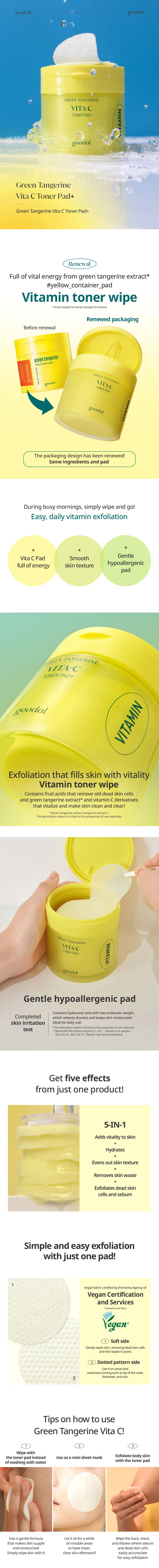 Goodal Green Tangerine Vita C Dark Spot Care Pad - Image 5
