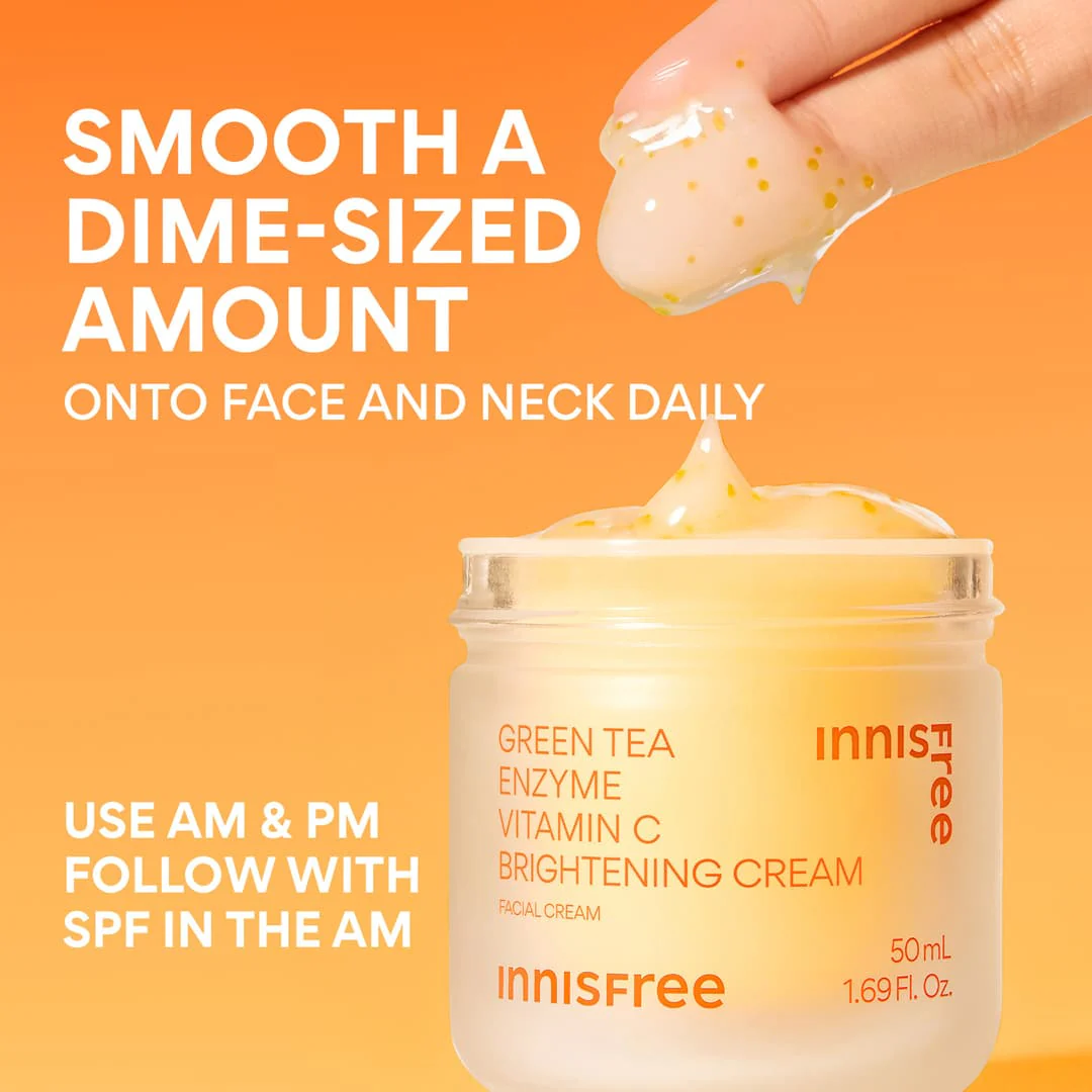 Innisfree Vitamin C Green Tea Enzyme Brightening Cream - Image 2