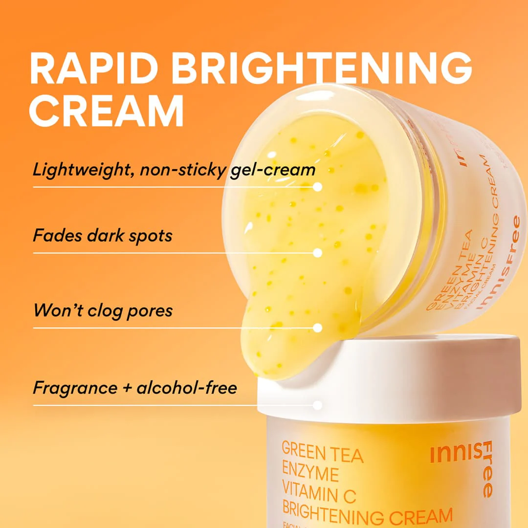 Innisfree Vitamin C Green Tea Enzyme Brightening Cream - Image 4