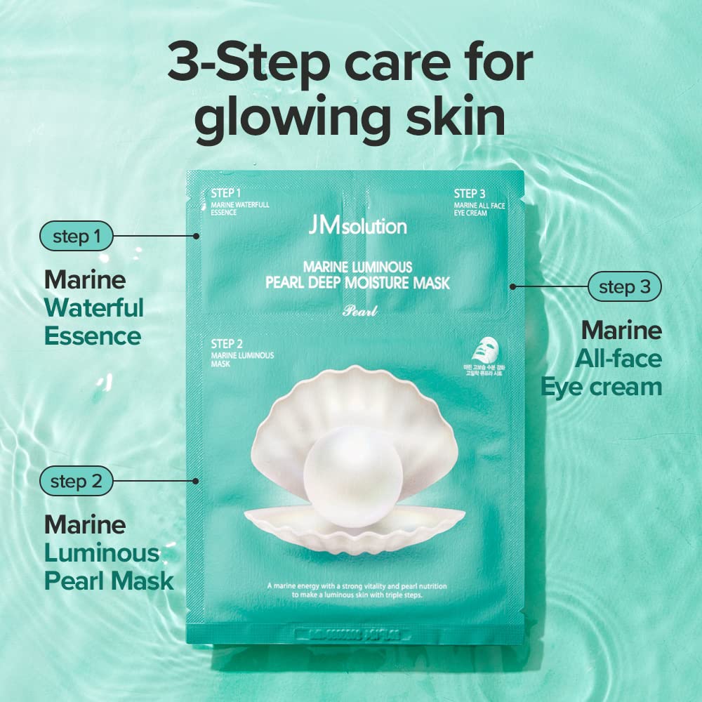 JM Solution Marine Luminous Pearl Deep Moisture Mask 1Pcs - Image 3