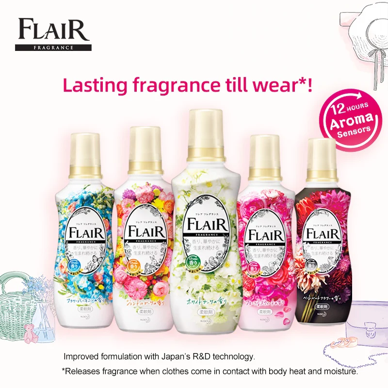 Kao Flair Fragrance Fabric Softener / Fabric Conditioner 520ml