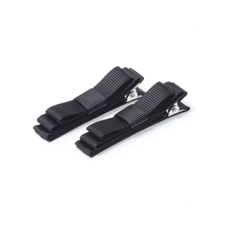 Mapepe No-crease Stick-on Hair Ribbon Clip 2p Black - Image 2