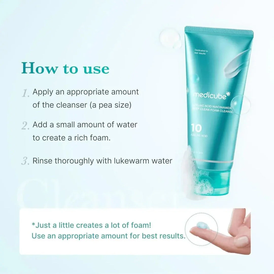Medicube Azelaic Acid Niacinamide Deep Clean Foam Cleanser 120g - Image 2