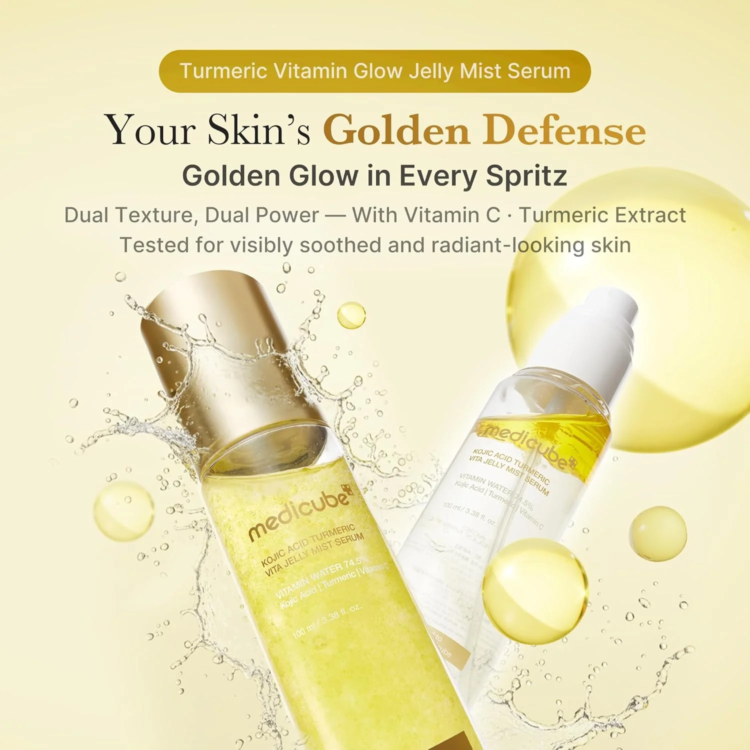 Medicube Kojic Acid Turmeric Vita Jelly Mist Serum 100ml - Image 3