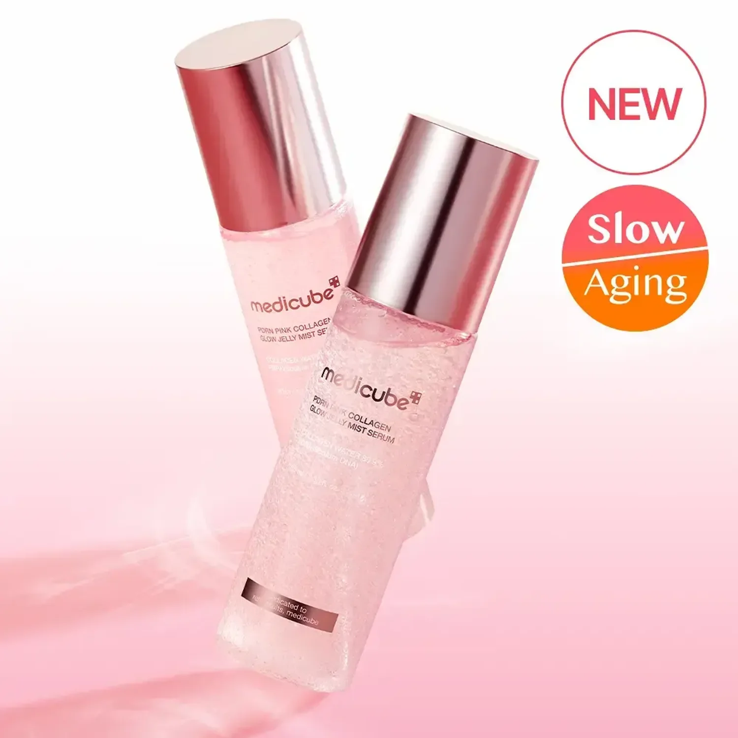 Medicube Pdrn Pink Collagen Glow Jelly Mist Serum 100ml - Image 3