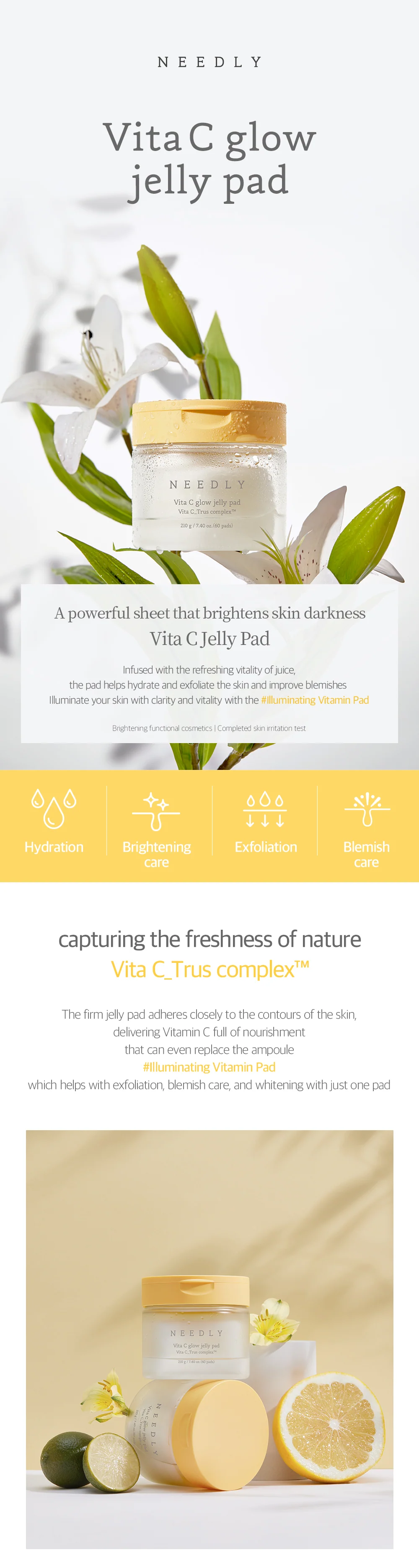 Needly Vita C Glow Jelly Pad 60Pads - Image 3