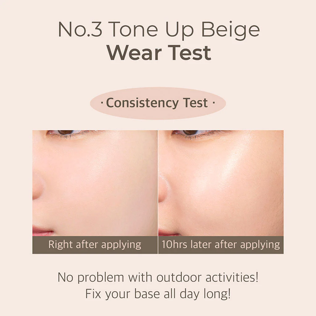 Numbuzin No.3 Porcelain Base-Skip Tone Up Beige 50ml - Image 5