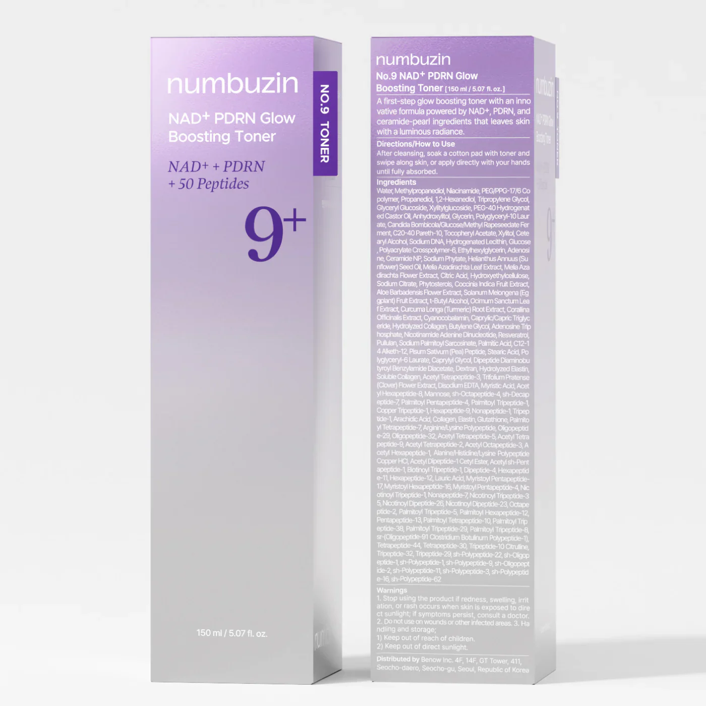 Numbuzin No.9+ Nad+ Pdrn Glow Boosting Toner 150ml - Image 3