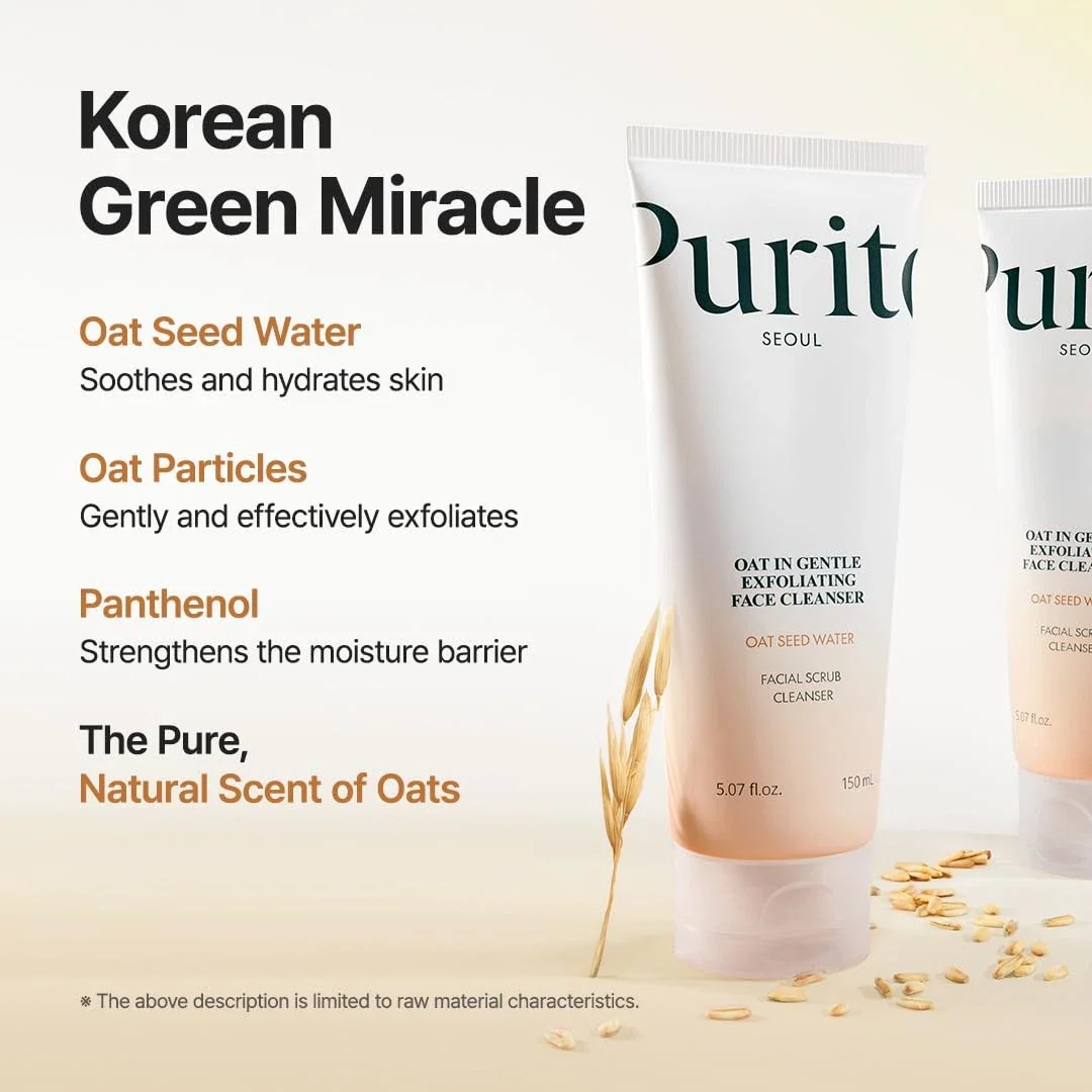 Purito Oat In Gentle Exfoliating Face Cleanser 150ml - Image 3