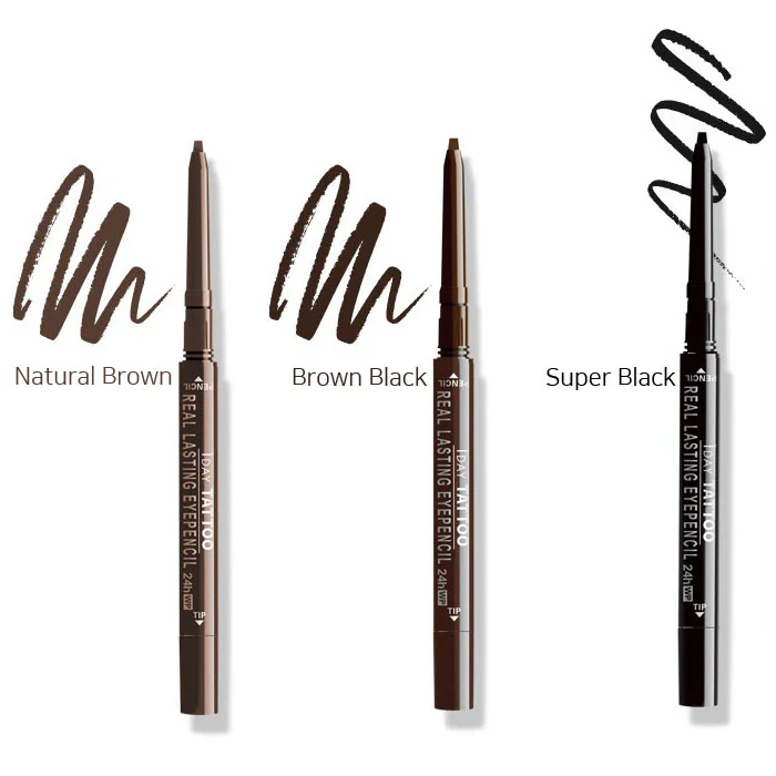 K-Palette Real Lasting Eyepencil 24H WP BB Brown Black - Image 4