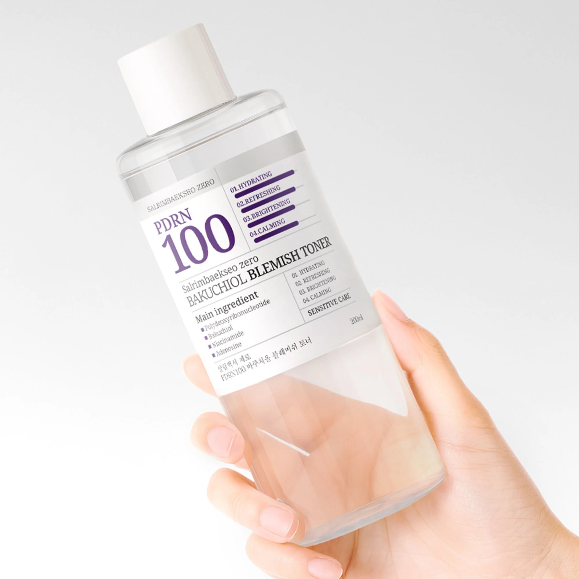 Salrim Baekseo Zero PDRN100 Bakuchiol Blemish Toner 200ml - Image 3