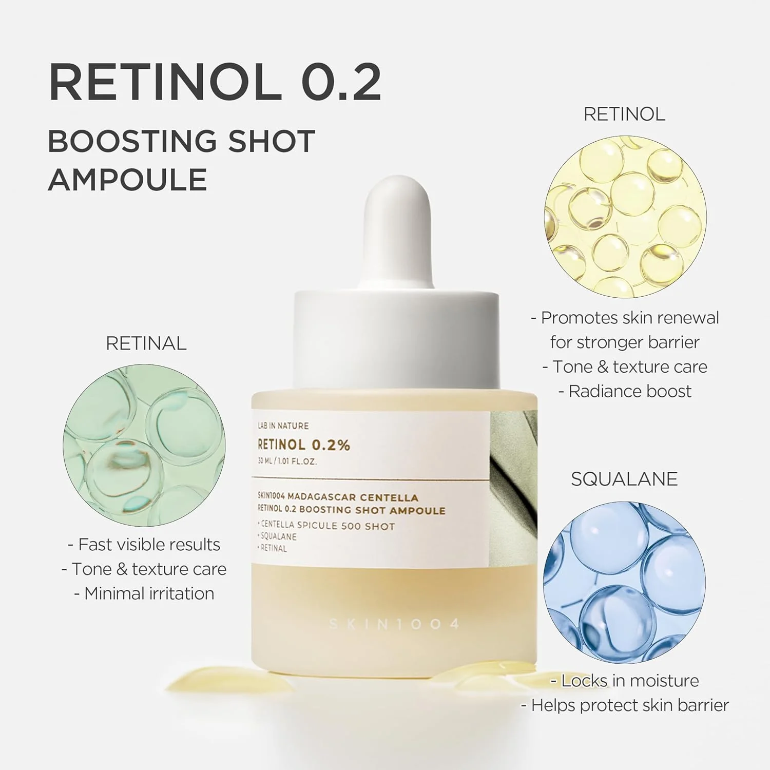 Skin1004 Madagascar Centella Retinol 0.2 Boosting Shot Ampoule 30ml - Image 6