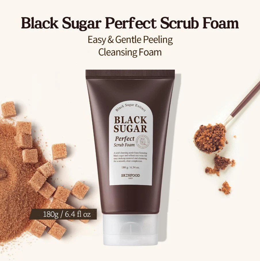 Skinfood Black Sugar Perfect Scrub Foam 180g - Image 3