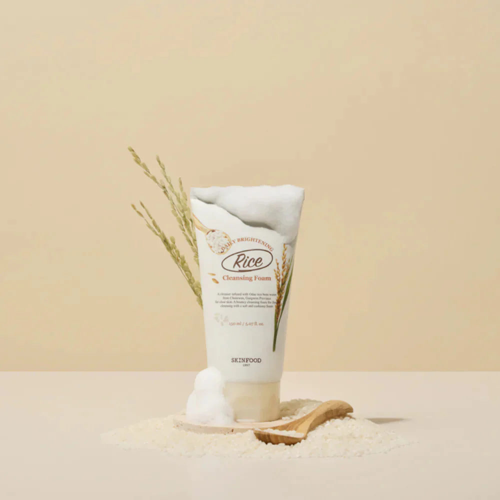 Skinfood Rice Daily Brightening Cleansing Foam 150ml - Image 2