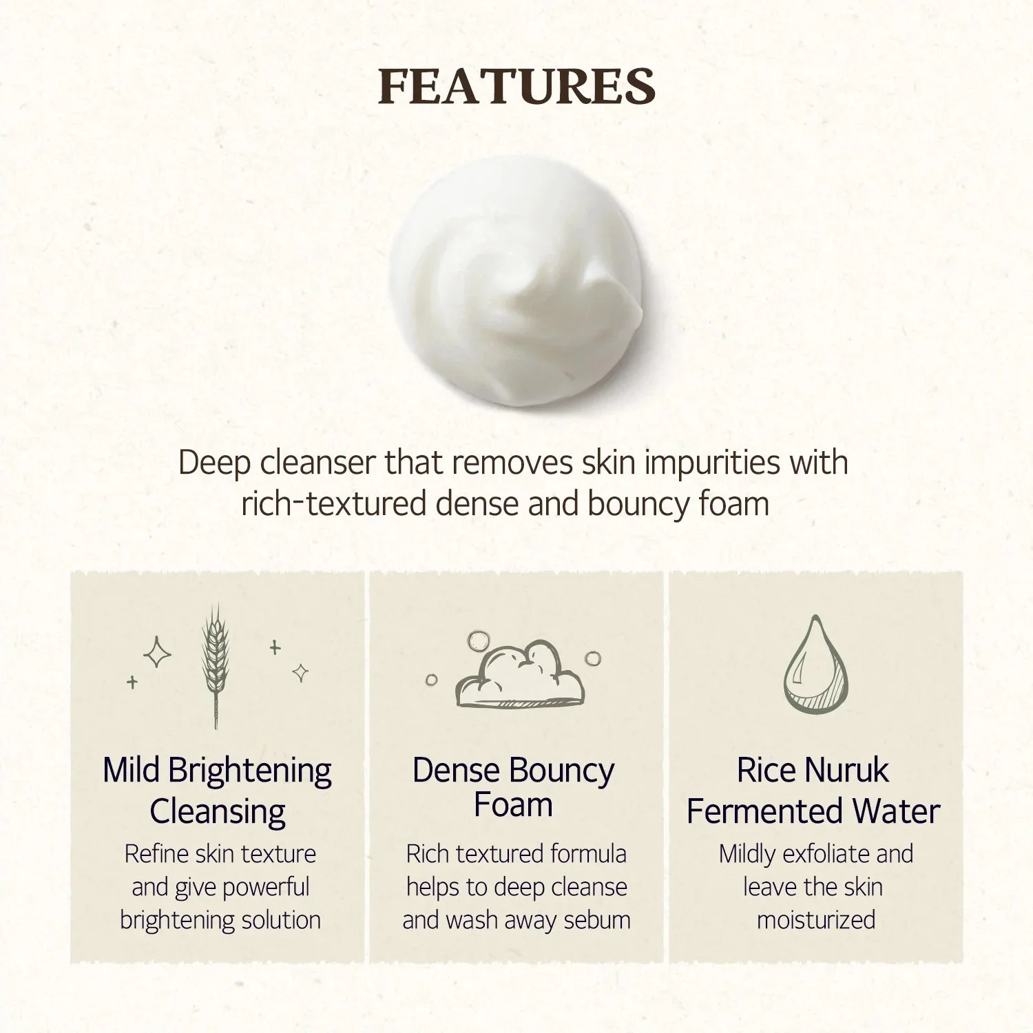 Skinfood Rice Daily Brightening Cleansing Foam 150ml - Image 4