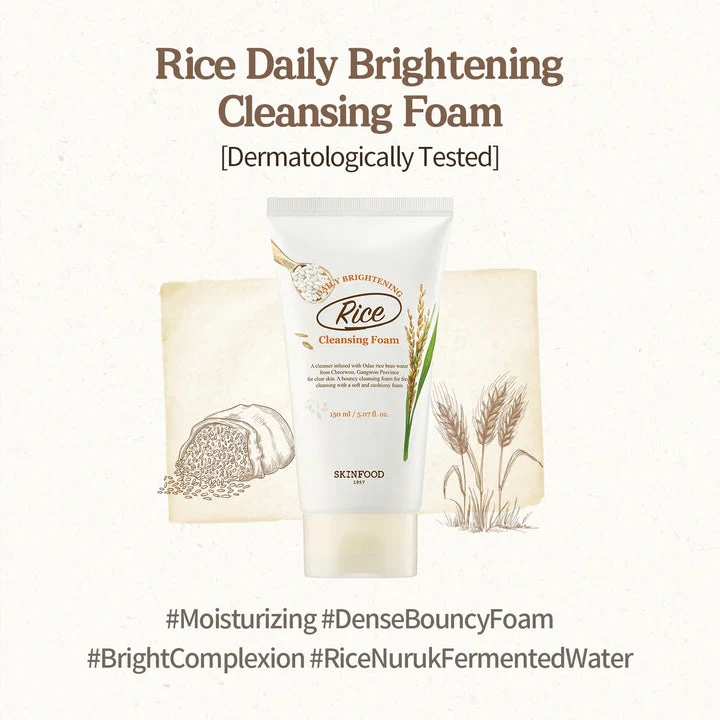 Skinfood Rice Daily Brightening Scrub Foam 150ml - Image 4