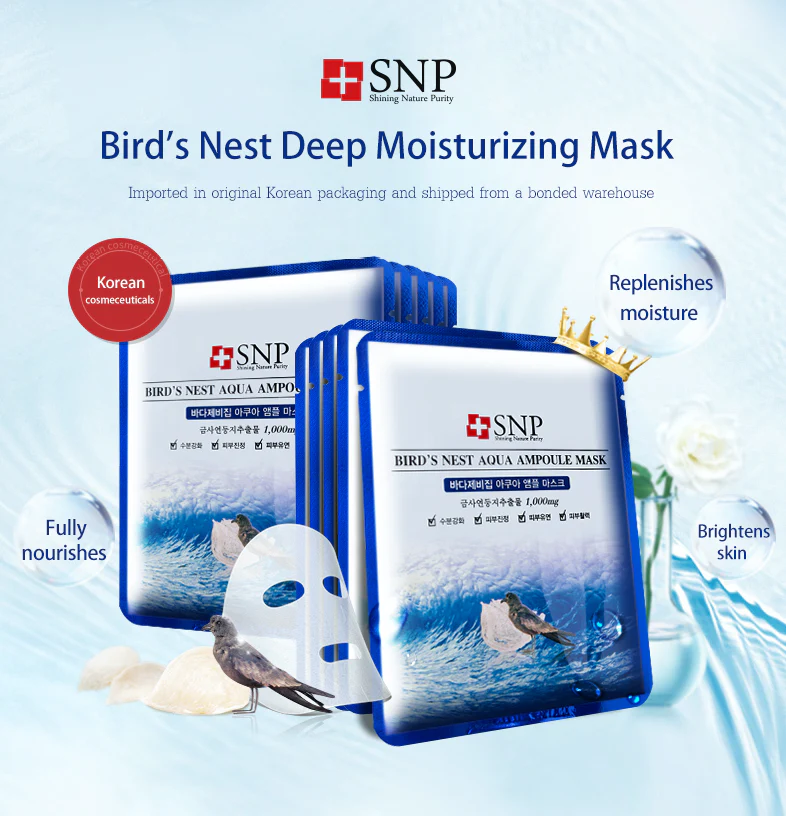 SNP Bird'S Nest Aqua Ampoule Mask 1Pcs - Image 2